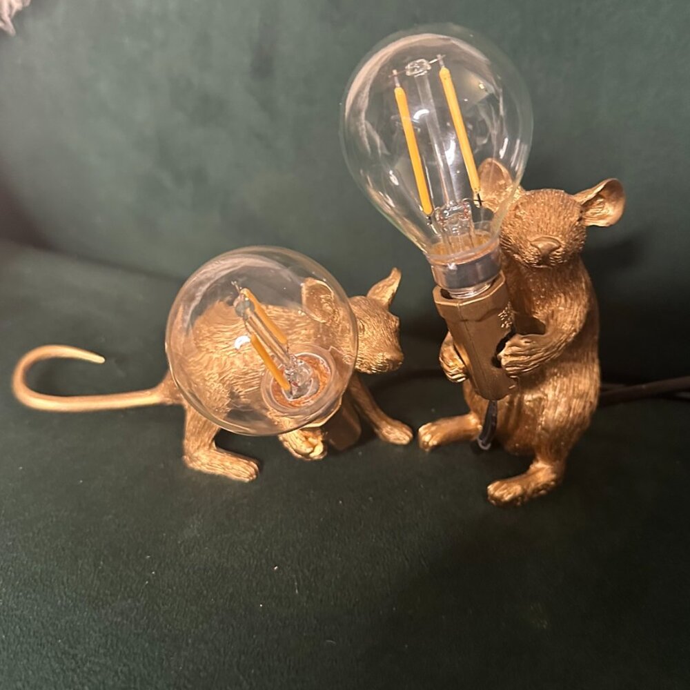 Unique Cute Mouse Lamps Unused!!